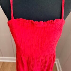 Knox Rose red gauze maxi dress boho coastal summer